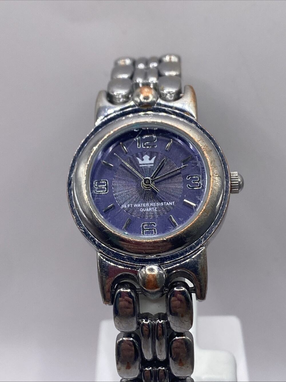 Womens Silver Tone Quartz Watch Works New Battery